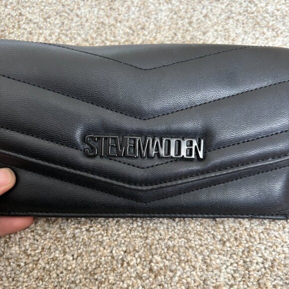 Steve Madden  Black Wallet Clutch NWT - Picture 5 of 16